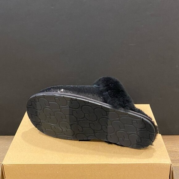 New UGG Women's Scuffette II Mirror Ball Black Slip On Slippers Shoes Flats - Picture 4 of 4